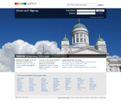 Screenshot of dopplr.com