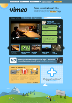 Screenshot of Vimeo.com